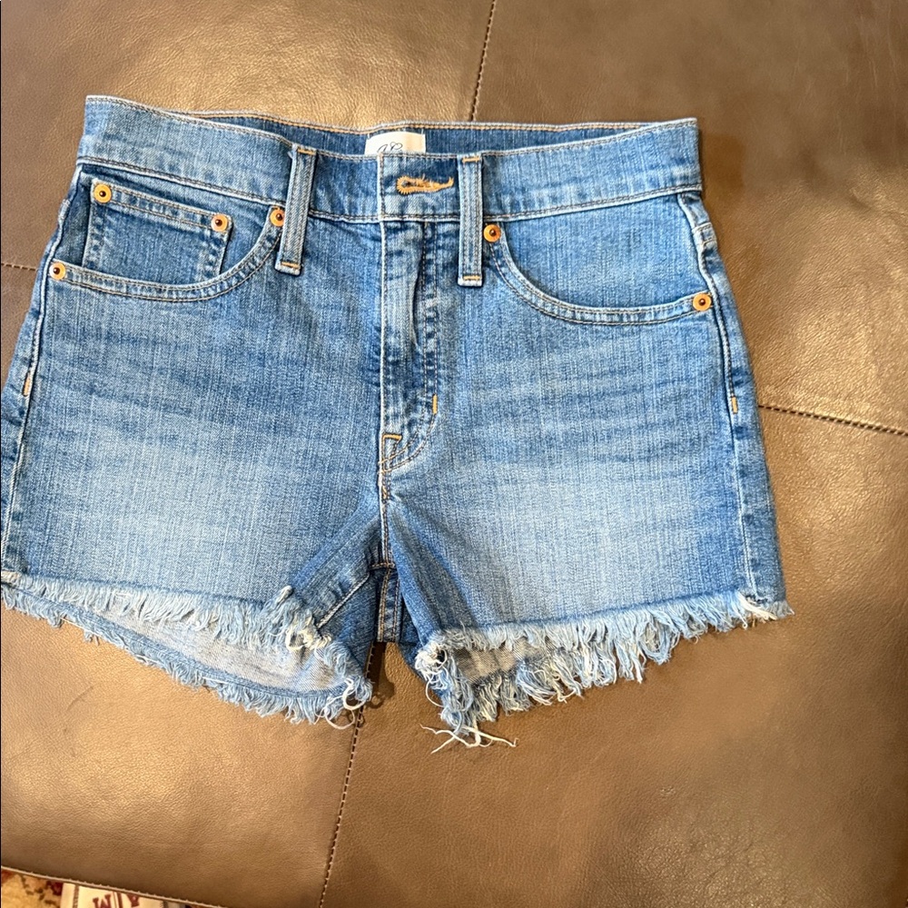J. Crew Light Blue Jean Shorts with Frayed Hem